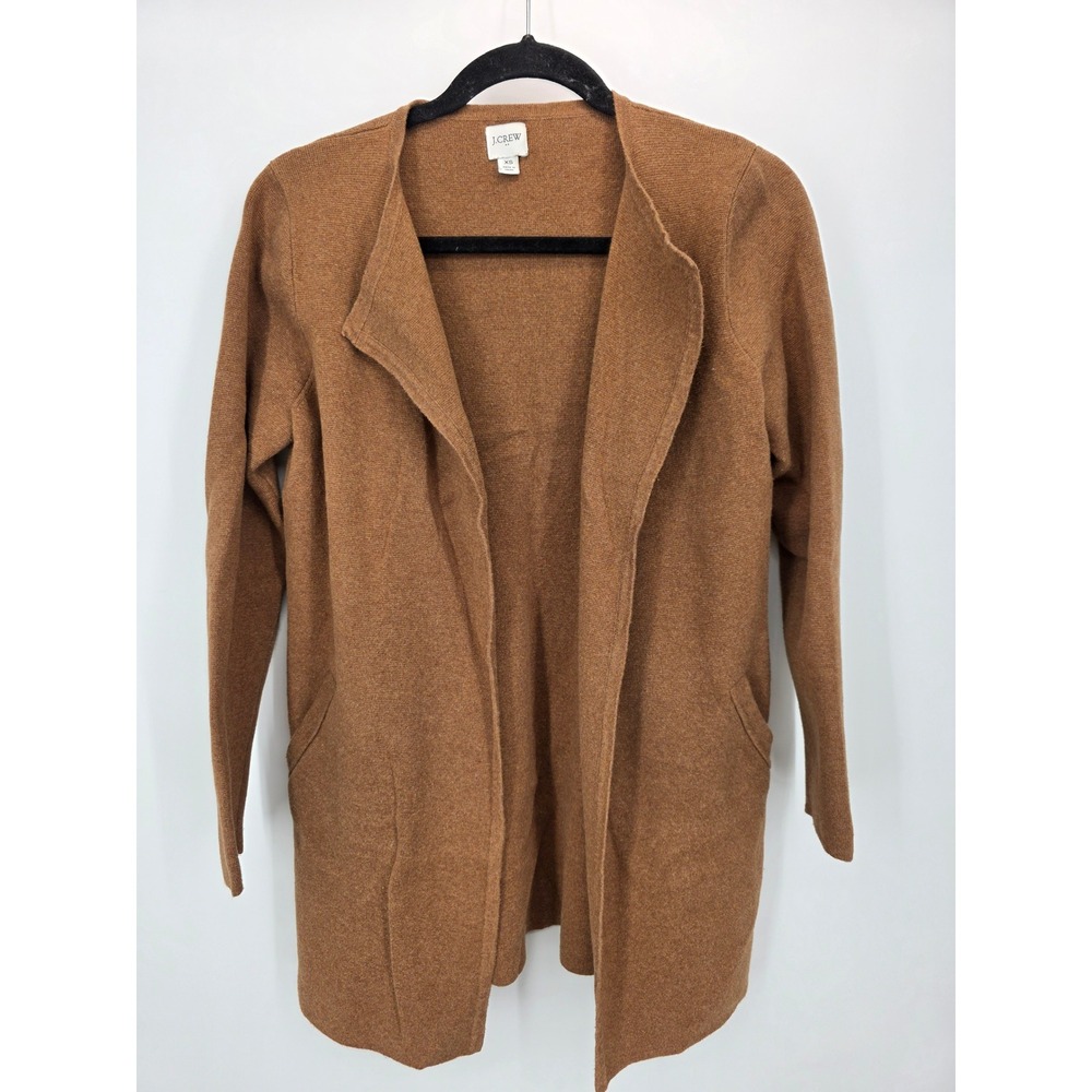 J. Crew Camel Open-Front Long Cardigan